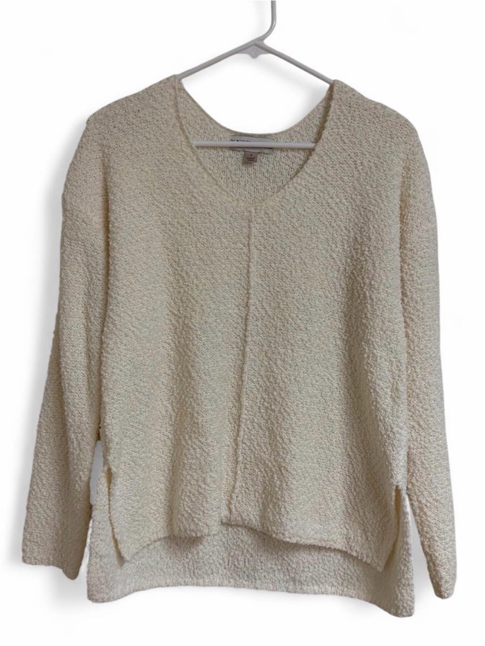 Knox Rose Cream Bouclé V-Neck Sweater